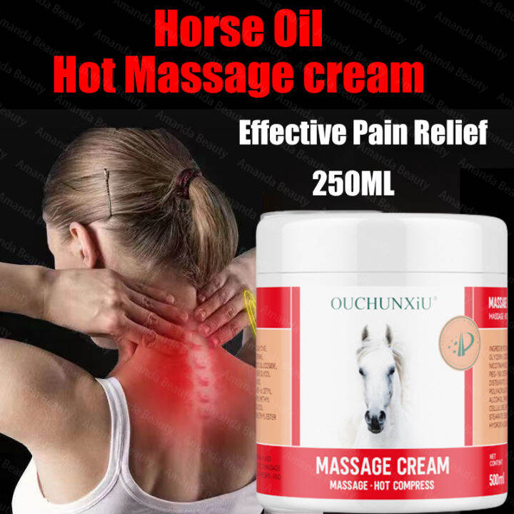 100 Effective Pain Relief Horse Oil Hot Massage cream 250ML joint