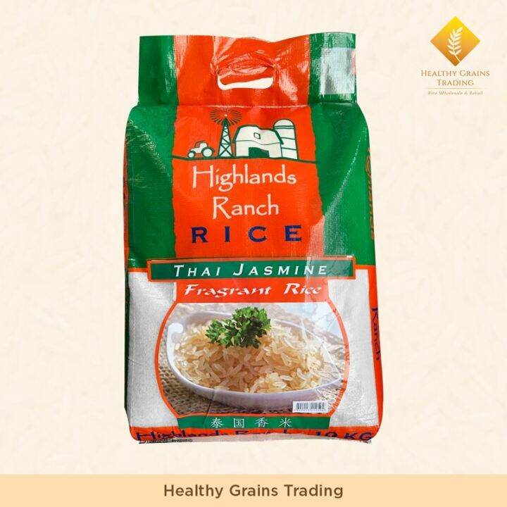 【COD】 Highlands Ranch Pure Thai Jasmine Rice 10kg Lazada PH