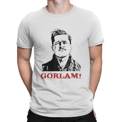 Gorlami Cool T Shirts MenS 100% Cotton Fun T-Shirt O Neck Inglourious Basterds Aldo Raine Tee Shirt Short Sleeve Tops Summer
