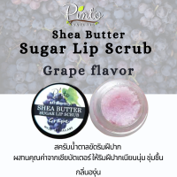 Pinto Natural Shea Butter Sugar Lip Scrub (Grape Flavor) สครับน้ำตาลขัดริมฝีปาก(กลิ่นองุ่น) สูตรธรรมชาติ100% พร้อมส่วนผสมจากเชียบัตเตอร์