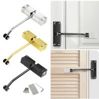 ❂❀ Stainless Steel Automatic Spring Door Closer Door Closing Device Buffer Silent Adjustable Door Closing Device Furniture Hardware