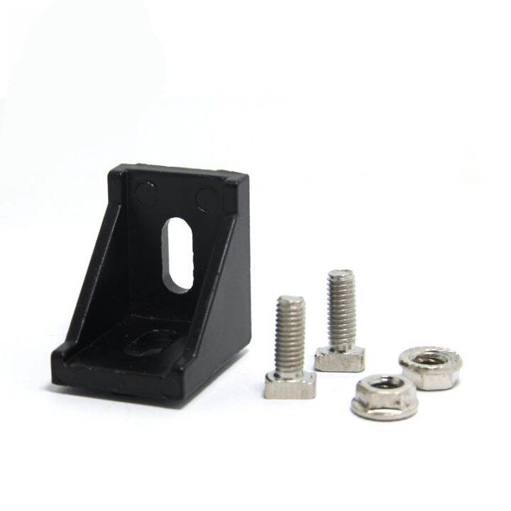 2020-corner-bracket-fitting-black-angle-aluminum-connector-2028-3030-3060-4040-4080-for-industrial-aluminum-profile