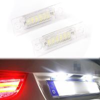 2 PCS 18SMD Car LED License Plate Light 6000K White For Touran For Passat T5 18LED No Error License Plate Light Car Accessories Bulbs  LEDs HIDs