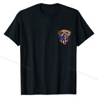 Mini English Bulldog in USA America Bandana, Dog T-Shirt Funky Male Tops T Shirt Simple Style Tshirts Cotton Fitness Tight