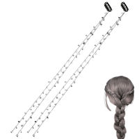 POPOUSHOP 2pcs Star Hair Chains Women Extensions Hair Chains Clip In Braiding Chains Tassel Hair Accessories