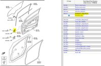 45.DL3358210A บานพับประตูหน้า ฝั่งขวาคนขับ ตัวบน มาสด้า2 Mazda2 Elegance 2013 /แท้เบิกศูนย์ (MST)