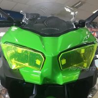 №♂สำหรับคาวาซากินินจา400 Ninja400 2018ที่ครอบที่ป้องกันไฟหน้าแว่นตาไฟหน้ากระจกหน้าจอ