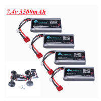 7.4V 3500MAh Lipo Wltoys 144001 12428 12423 RC รถอะไหล่2S 7.4V แบตเตอรี่ T Plug สำหรับ Feiyue 03 Q39