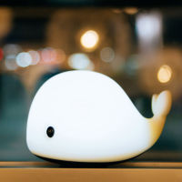 1pc LED Night Lights Whale Cartoon Night Light kids Bedroom Table Sleeping Lamps Children Christmas Lamp Gift