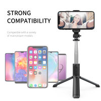 1เมตรกลางแจ้งศัพท์มินิไร้สายบลูทูธ S Elfie ขาตั้งกล้องติดพับ Monopod ด้วยเติมแสงชัตเตอร์การควบคุมระยะไกลมาร์ทโฟน