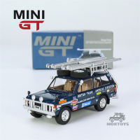 MINI GT 1:64 Range Rover 1971 Bitish Trans-Americas Expedition VXC-868K รถโมเดล Diecast LHD