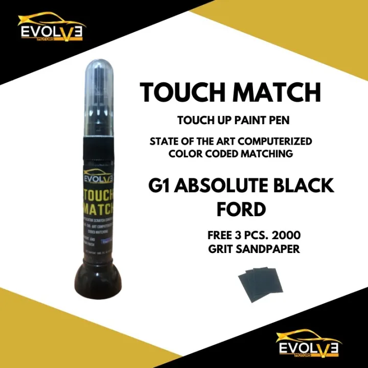 TOUCH MATCH G1 Absolute Black Touch Up Paint Pen Scratch Remover