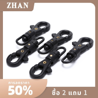 ZHAN 5pcs carabiner หมุนหัวเข็มขัดคลิป QuickDraw พวงกุญแจ paracord กระเป๋าเป้สะพายหลัง