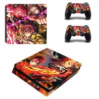 ✢☍ Demon Slayer – autocollant de protection en vinyle pour PS4 Slim pour Console et contrôleur