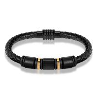 New 2019 Hot Fashion Jewelry Men Leather Stainless Steel Bracelets Male Retro Bracelet Women Personality Gift Homens Pulseira