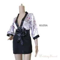 วัสดุคุณภาพ !! Kimono - SEXY LINGERIE NIGHT DRESS เสื้อคลุมอาบน้ํา ชุดนอน แฟชั่น KL03 x1