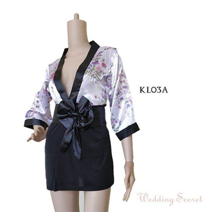 วัสดุคุณภาพ-kimono-sexy-lingerie-night-dress-เสื้อคลุมอาบน้ํา-ชุดนอน-แฟชั่น-kl03-x1