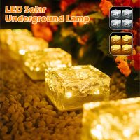 ۩☏✉ Solar Brick Light IP65 Waterproof Ground Lamp Ice Brick Decorative LED Paver Landscape Light Garden Pathway Light for Courtyard