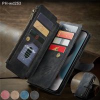 Retro Zipper Wallet Bag Leather Case for iPhone 13 11 12 mini Pro Max XR SE2020 XS 6s 7 8 Plus Case CASEME Cards Slot Back Cover