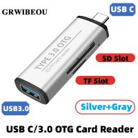 【Xiaohongs keyboard film 】  GRWIBEOU TYPE C ไปยัง SD Micro Sd/ อุปกรณ์แปลง TF USB 3.0เครื่องอ่านการ์ดแป้นซิลิโคนสำหรับคอมพิวเตอร์หน่วยความจำอัจฉริยะ OTG