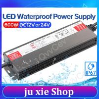 JuXie store 600W LED Driver DC12V 24V IP67 Waterproof Lighting Transformers for Outdoor Lights Power Supply AC175-265V 600W