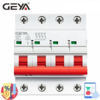 GEYA GYM8 4Pole Din Rail Switch Miniature Circuit Breaker 6A-63A Din Rail MCB 400V พร้อมปิด Indiactor-WIOJ SHOP