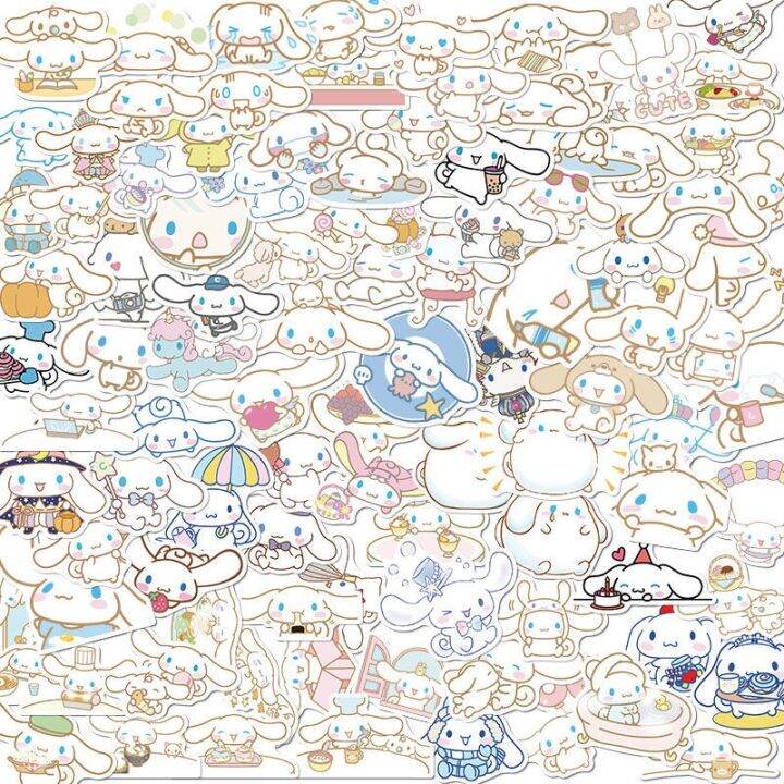 50pcs-new-sanrio-stickers-cartoon-kuromi-my-melody-cute-sticker-pack-toys-for-girls-laptop-skin-kawaii-stickers