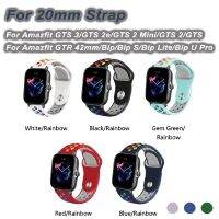 {zhiyun Watchshop}สายรัดซิลิโคนสำหรับ Amazfit GTS 3 /Gts 2e /Gts 2 /Gts สาย20มิลลิเมตรนุ่มระบายอากาศนาฬิกาวงสำหรับ Amazfit GTS 2มินิสร้อยข้อมือสายรุ้ง