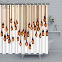 Flow Drop Bath Curtain ม่านอาบน้ำกันน้ำ 3D ผ้าโพลีเอสเตอร์ Bath Jacket Screen อุปกรณ์อาบน้ำห้องน้ำ 180 * 180 ซม