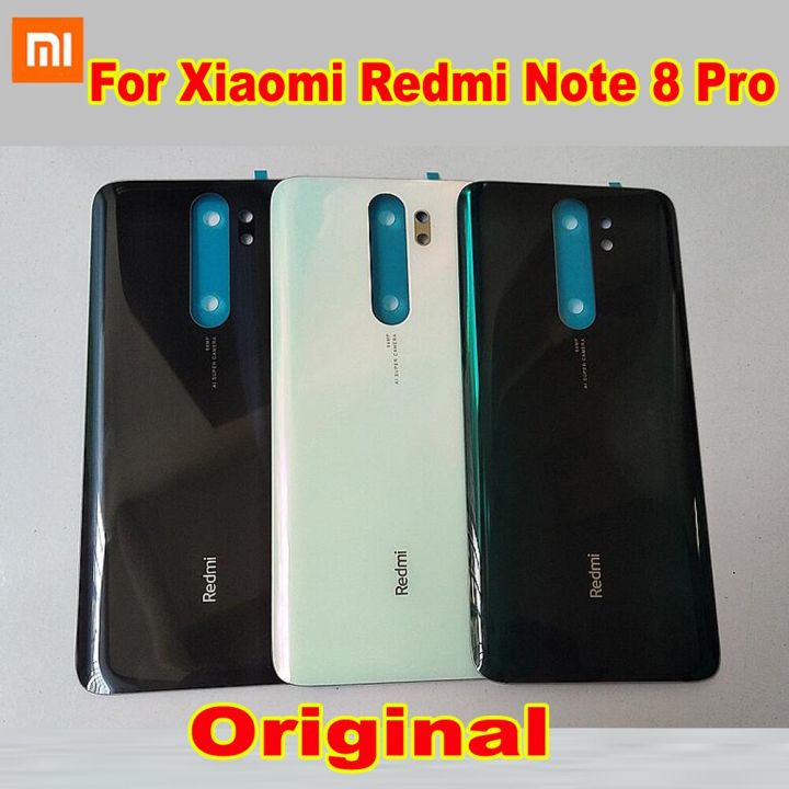 100-เคสด้านหลังฝาหลังกระจกฝาหลังปิดโทรศัพท์8-pro-สำหรับ-xiaomi-redmi-note-9-pro-ใหม่ของแท้ฝาปิดโทรศัพท์มีกาว