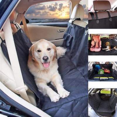 ที่รองหมาในรถ  กันน้ำ ไม่ติดขน สีดำ ที่นอนสุนัขในรถ dog car seat  เบาะสุนัขในรถ คาร์ซีทสุนัข เบาะหมาในรถ