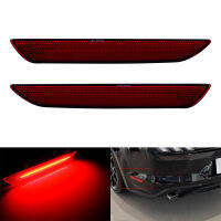 ANGRONG Red Rear LED Side Marker Bumper Reflector Stop ke Light For Ford Mustang 2015-up