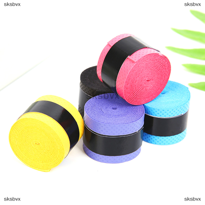 sksbvx 5pcs Anti SLIP Racket over Grip ม้วนเทนนิสแบดมินตันสควอชจับเทปสุ่ม