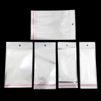 【jw】♝ 100Pcs/lot Transparent Adhesive Plastic Storage OPP Poly Pack With Hole Retail Gifts Pouches