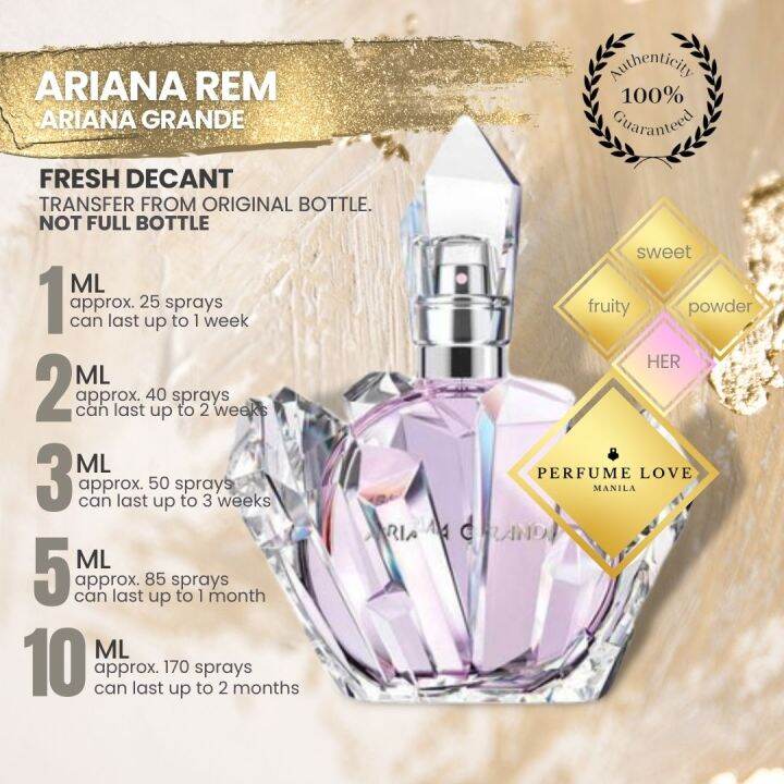 Ariana Grande R.E.M REM 1ml 2ml 3ml 5ml 10ml perfume Lazada PH