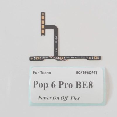 ริบบิ้นตกแต่งสำหรับ BE8 Tecno Pop 6 Pro ริบบิ้นสำหรับที่ปรับเสียงขึ้นลงปุ่มเปิดปิดสายเคเบิลงอได้ปุ่มเปิด/ปิดไอโฟน