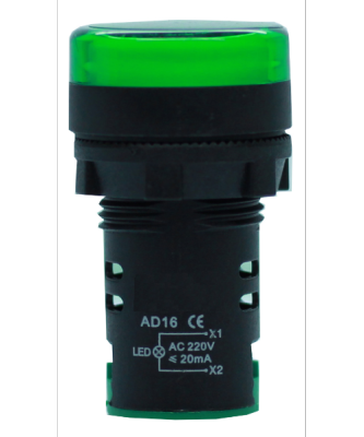 SuperSales - X5 ชิ้น - ไพลอตแลมป์ ระดับพรีเมี่ยม AD 16 LED สีเขียว ส่งไว อย่ารอช้า -[ร้าน ThanakritStore จำหน่าย ไฟเส้น LED ราคาถูก ]