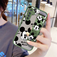 UCUC เคสโทรศัพท์เคสสำหรับ Realme 6 Pro การ์ตูน Mickey Mouse เคสมือถือ เคสโทรศัพท์ เคสสาวกันกระแทก Frosted กลับนุ่มขอบฝาครอบเลนส์ป้องกันเลนส์โทรศัพท์บางเฉียบกรณี (มีสายรัดข้อมือ)