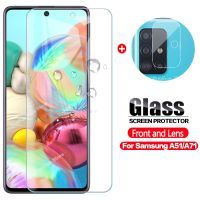 (Hulux electron) 2in1กระจกนิรภัยสำหรับ Samsung Galaxy A51กล้องเลนส์ Protector สำหรับ Samsung A71 A515 A715 A52 A53ฟิล์มแก้ว