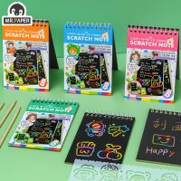 Mr. Paper Cartoon DIY Scratch Painting Set Children S Fun Graffiti Painting Notebooks Creative Colorful Scratch Paper 4 Style