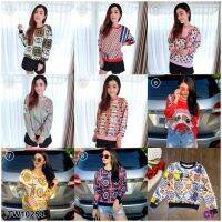 TW10254  เสื้อสเวตเตอร์ ลายกราฟฟิก  Graphic sweater