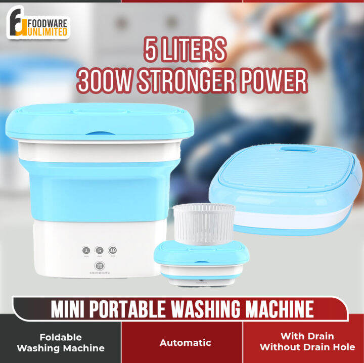 Fully Automatic Mini Portable Folding Washing Machine with Drain Hole