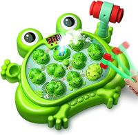 Toys for 2 3 4 5 Year Old BoyToddler Toys Age 2-4 Whack A Frog Gamewith 5 Modes45 Levels9 Music Spray and Light-up