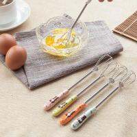 TEXWhisking Cream Butter Ceramic Handle Egg Beaters Manual Stainless Steel  Beaten Eggs Kitchen Tools Milk Stirrer