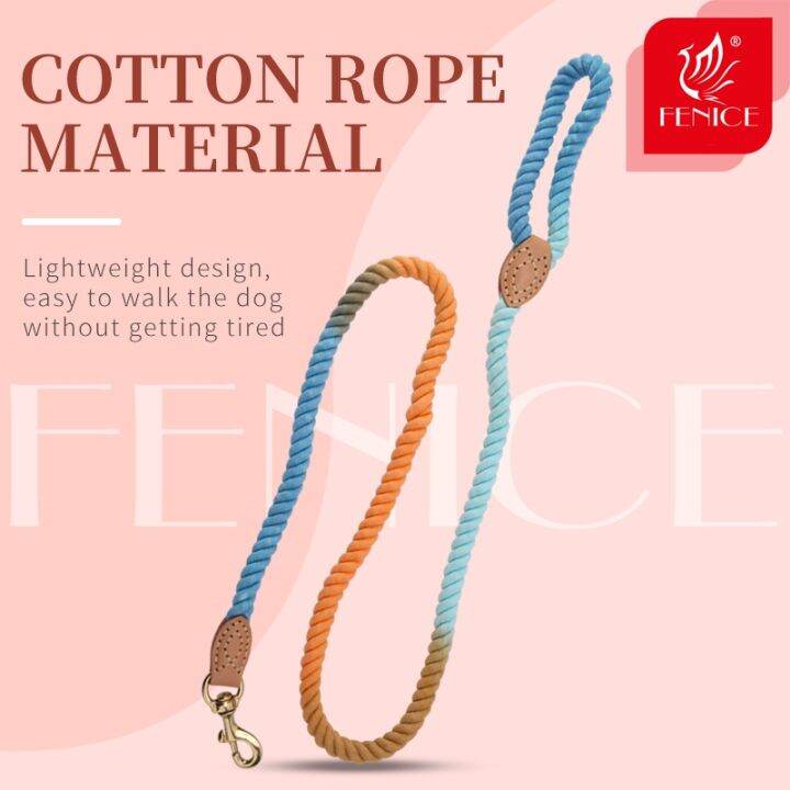 fenice-dog-leash-round-cotton-dogs-lead-rope-colorful-pet-long-leashes-belt-outdoor-dog-walking-training-leads-ropes