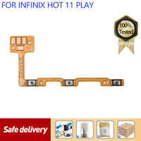 พบกันสำหรับ Infinix Hot 11 Play OEM ปุ่มเปิด/ปิดไอโฟนและปุ่มปรับระดับเสียงสายเคเบิลงอได้