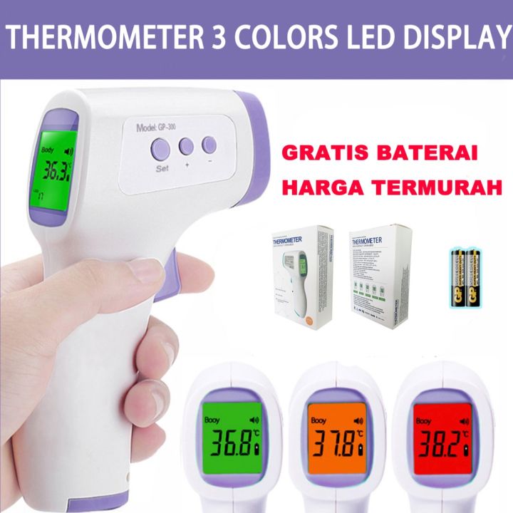 Infrared Forehead Thermometer, Model GP-300, Color-Changing Non-Contact