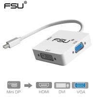 FSU 3 In 1 Mini DP DisplayPort Ke Hdmi-kompatibel dengan VGA DVI Adapter Mini DP Cable Converter untuk MacBook Pro Air Mini DisplayPort