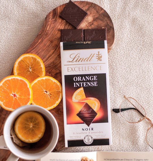 Socola đen nhân cam 100g - chocolate lindt excellence noir orange intense - ảnh sản phẩm 1