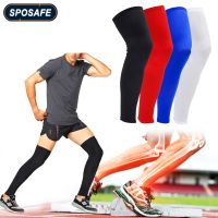 1Piece Sports Anti-UV Leg Compression Sleeves Anti-slip Breathable Leg Sock for Cycling Running Basketball Football Volleyball